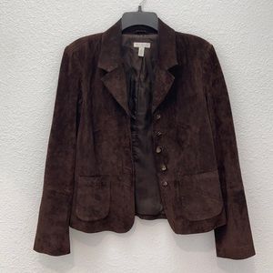 Charter Club Genuine Leather Suede Jacket